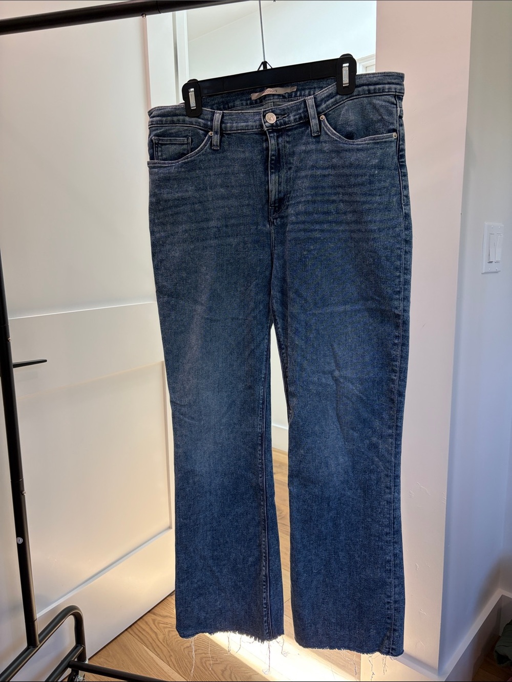 Hudson Nico Raw Hem Mid-Rise Bootcut Jeans Melody Blues